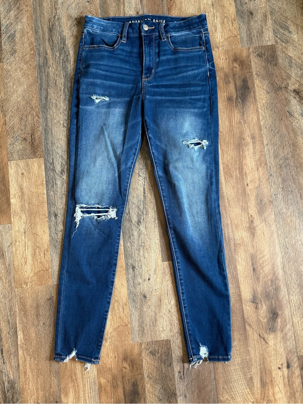 American Eagle Outfitters Women's Faux Ripped Skinny Jegging sz 8